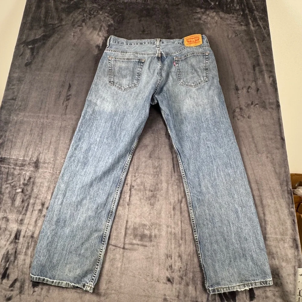 Levi's 505 Regular Fit Jeans Mens 36x32 Blue Straight Leg Denim